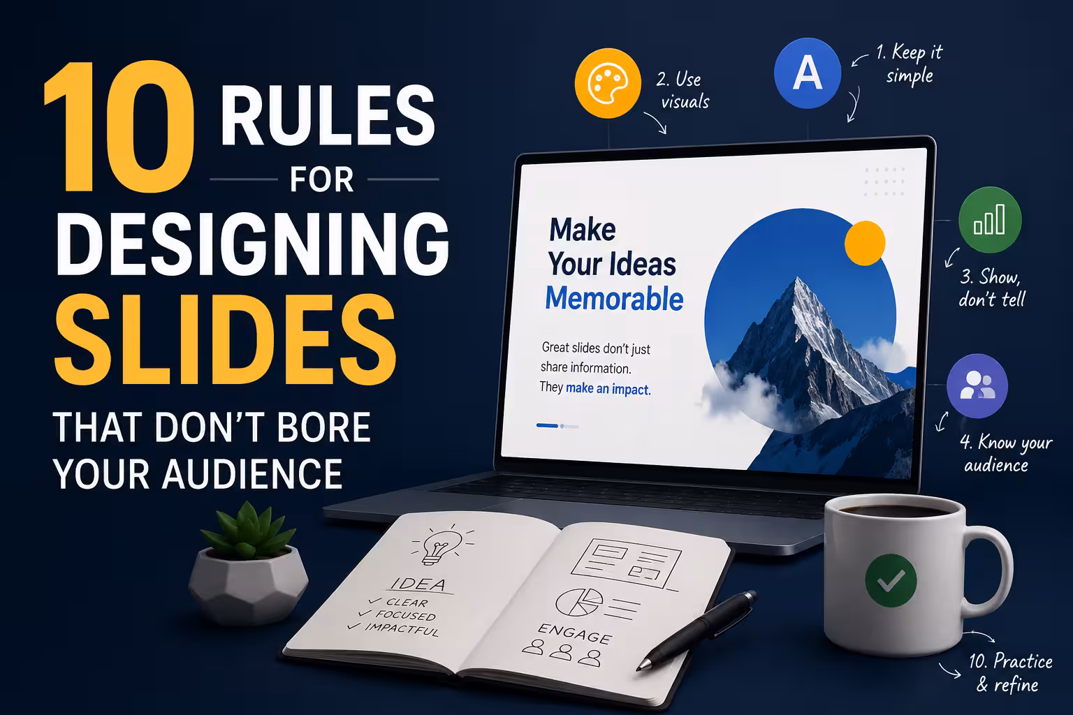 10 rules for designing slides that don't bore your audience