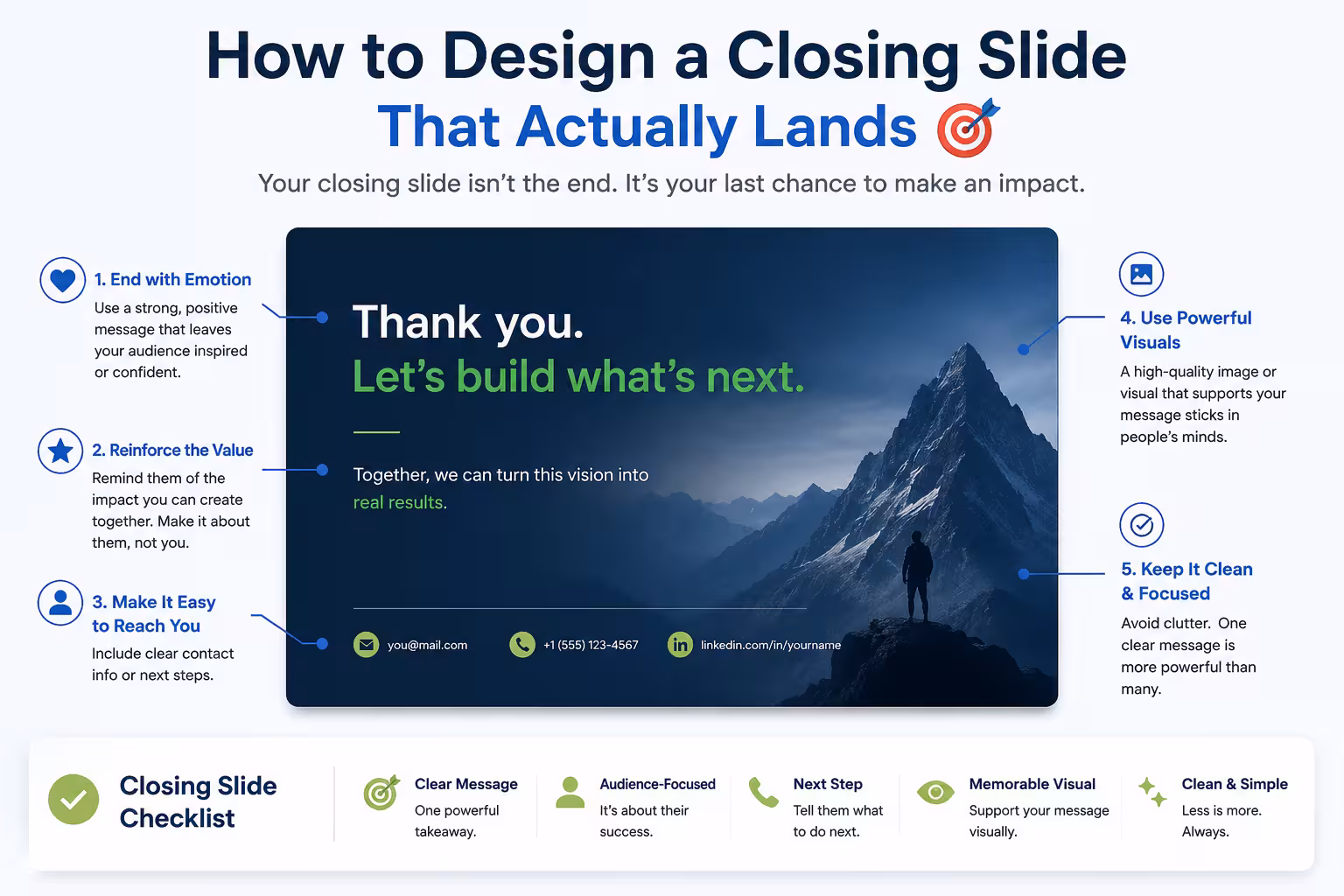 How to Design a Closing Slide That Actually Lands