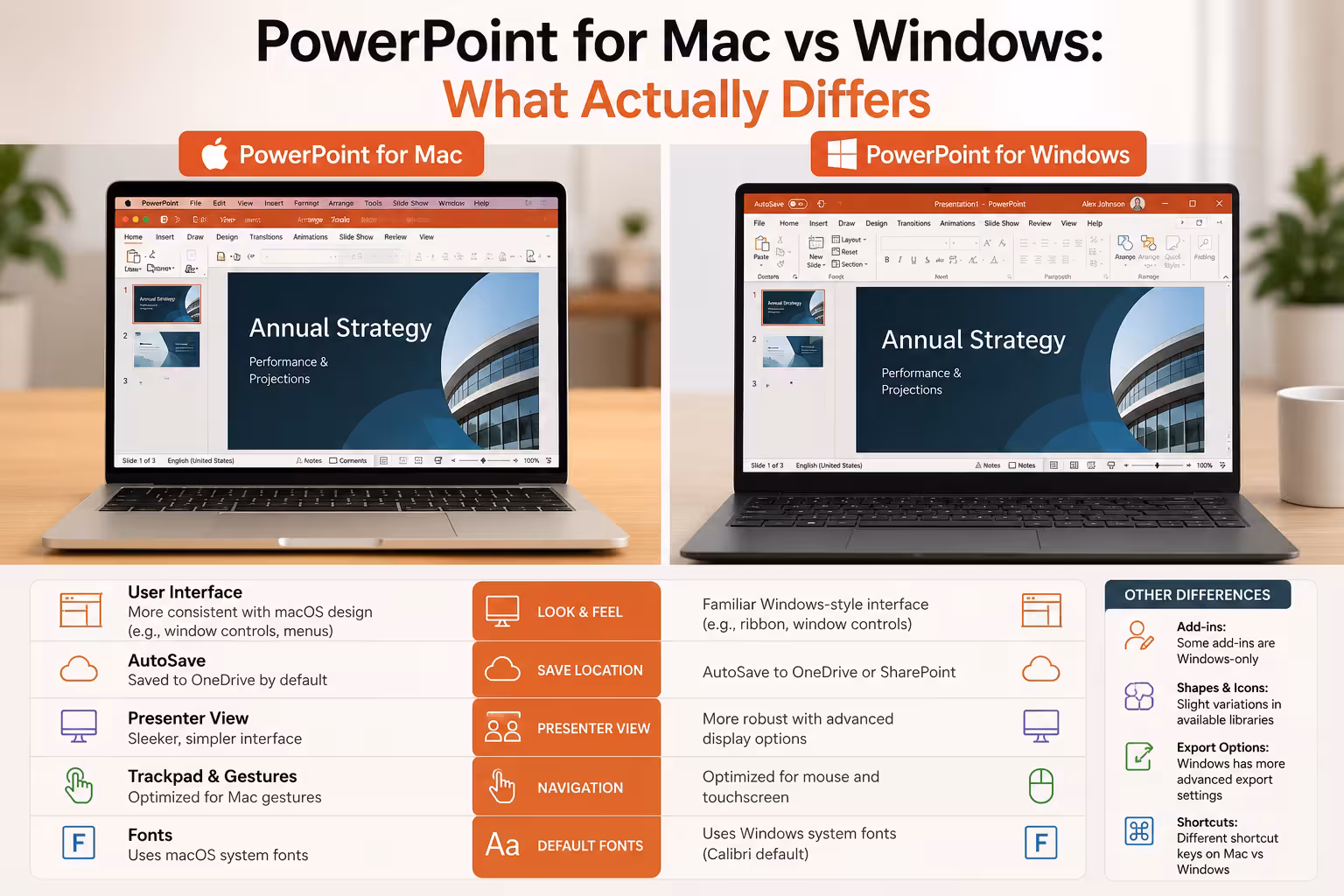 PowerPoint for Mac vs Windows: What Actually Differs