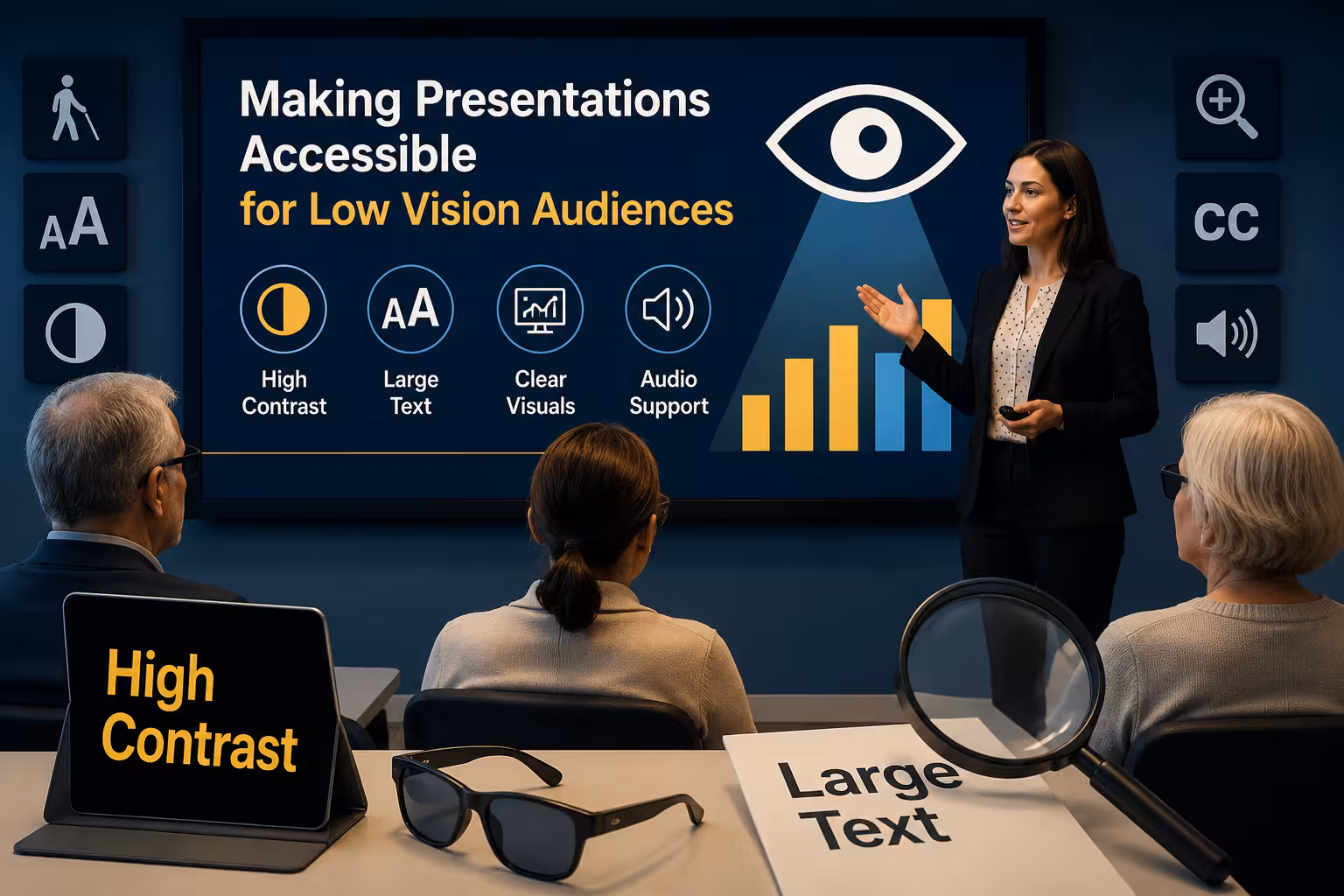 Making Presentations Accessible for Low Vision Audiences