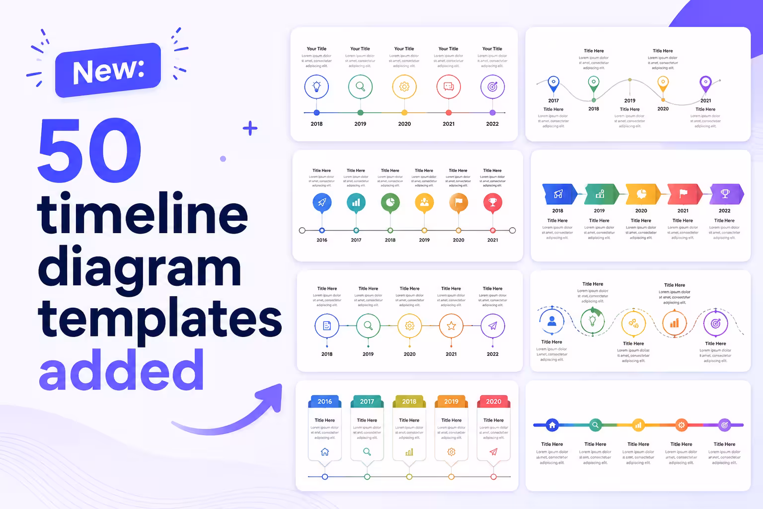 50 New Timeline Diagram Templates Now Live
