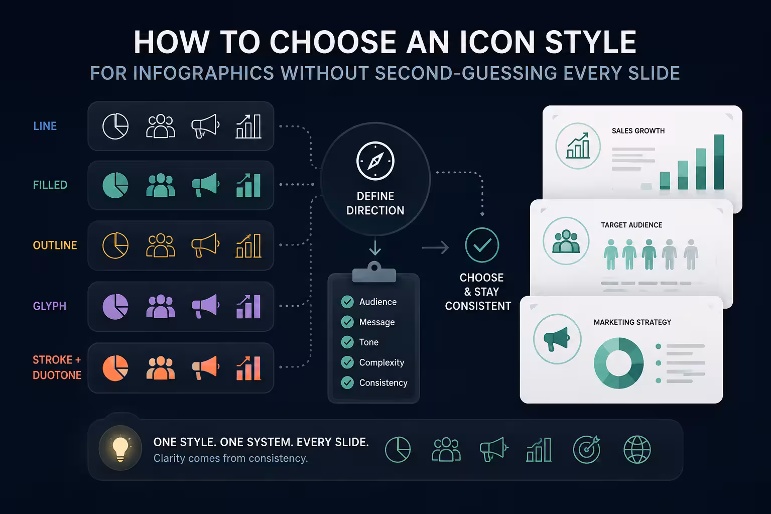 How to Choose an Icon Style for Infographics Without Second-Guessing Every Slide