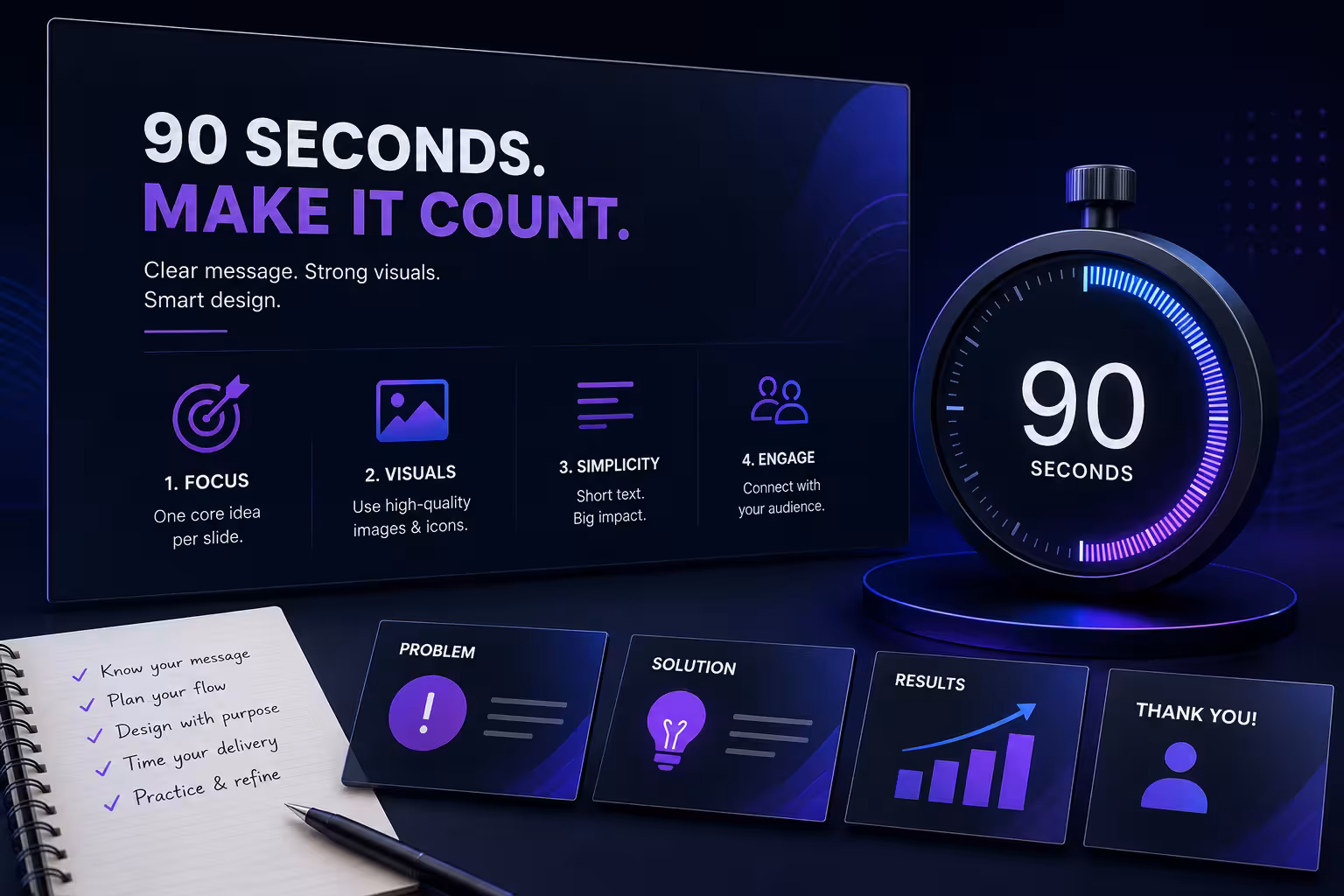 How to Design Slides for a 90-Second Presentation