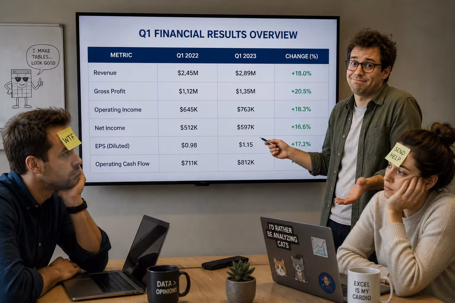 How to Present Financial Data Tables Without Playing Battleship