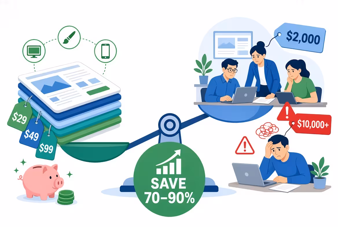 How Much Do You Actually Save on Ready-Made Templates vs. an Agency?
