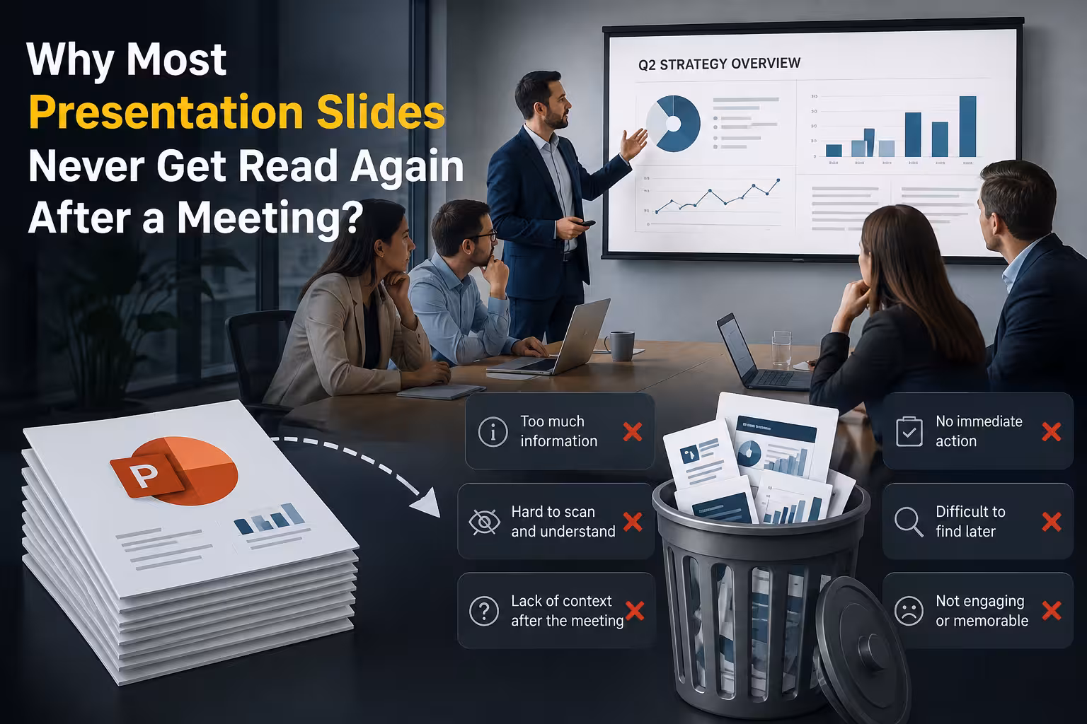 Why Most Presentation Slides Never Get Read Again After a Meeting?