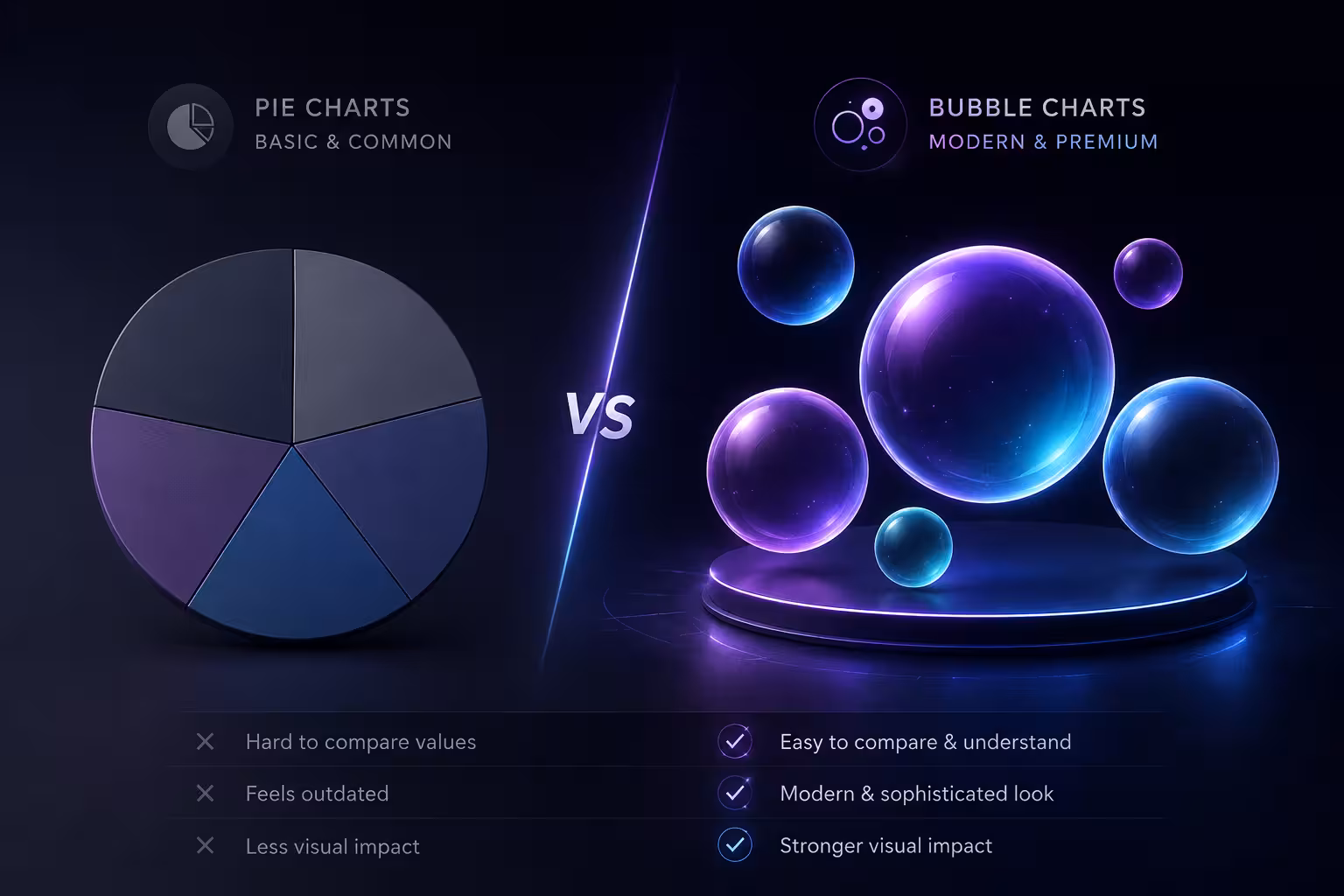 Why Bubble Charts Look More Expensive Than Pie Charts