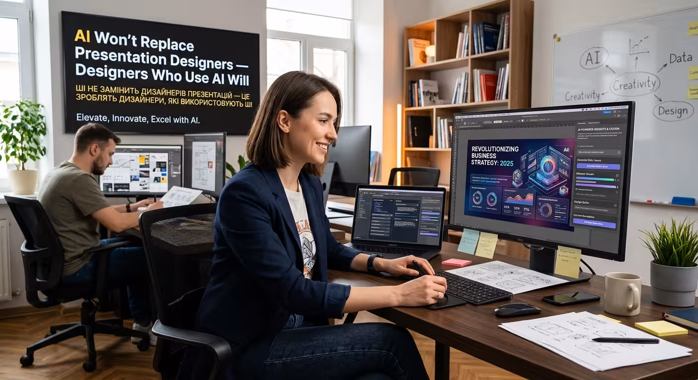 AI Won't Replace Presentation Designers — Designers Who Use AI Will