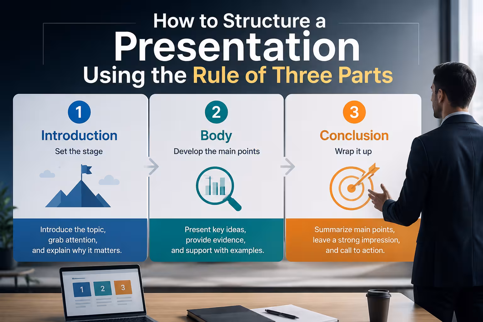 How to Structure a Presentation Using the Rule of Three Parts