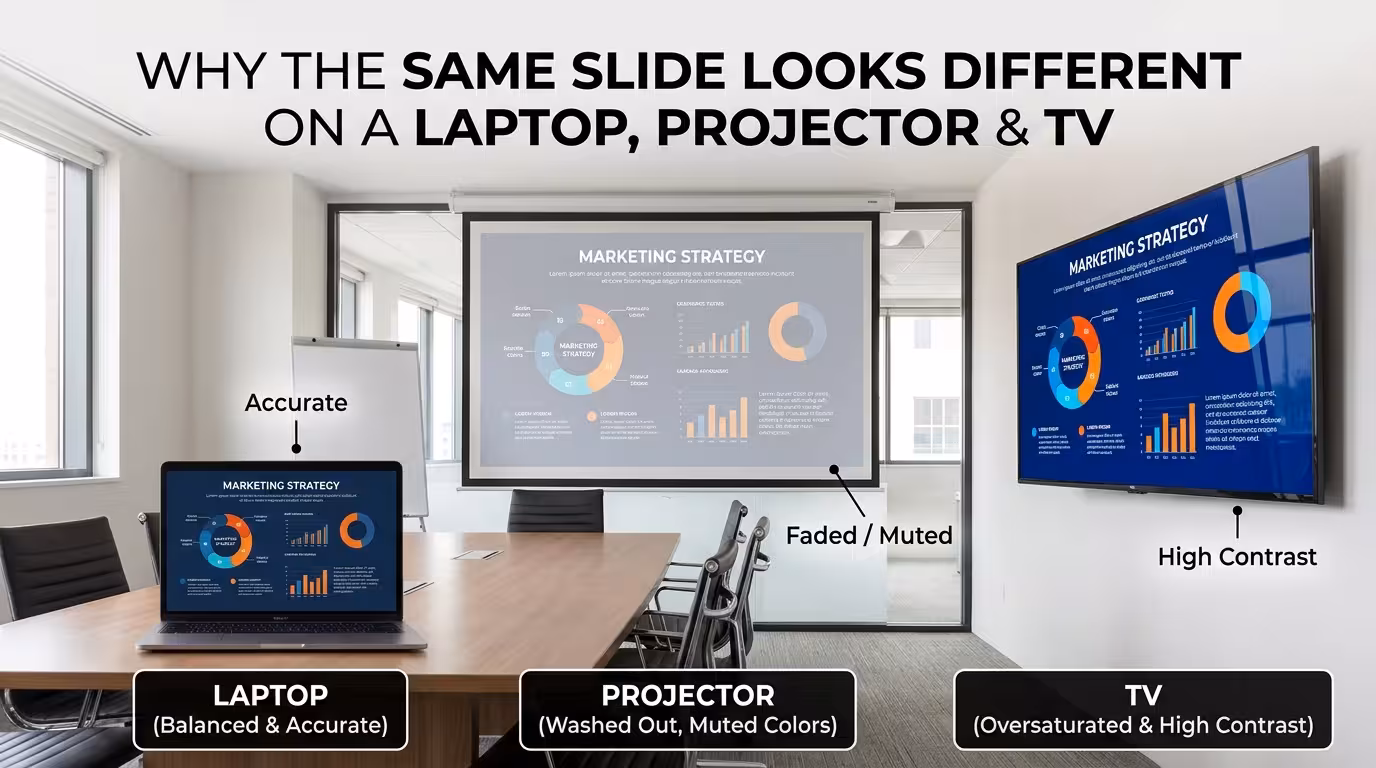 Why the Same Slide Looks Different on a Laptop, Projector, and TV