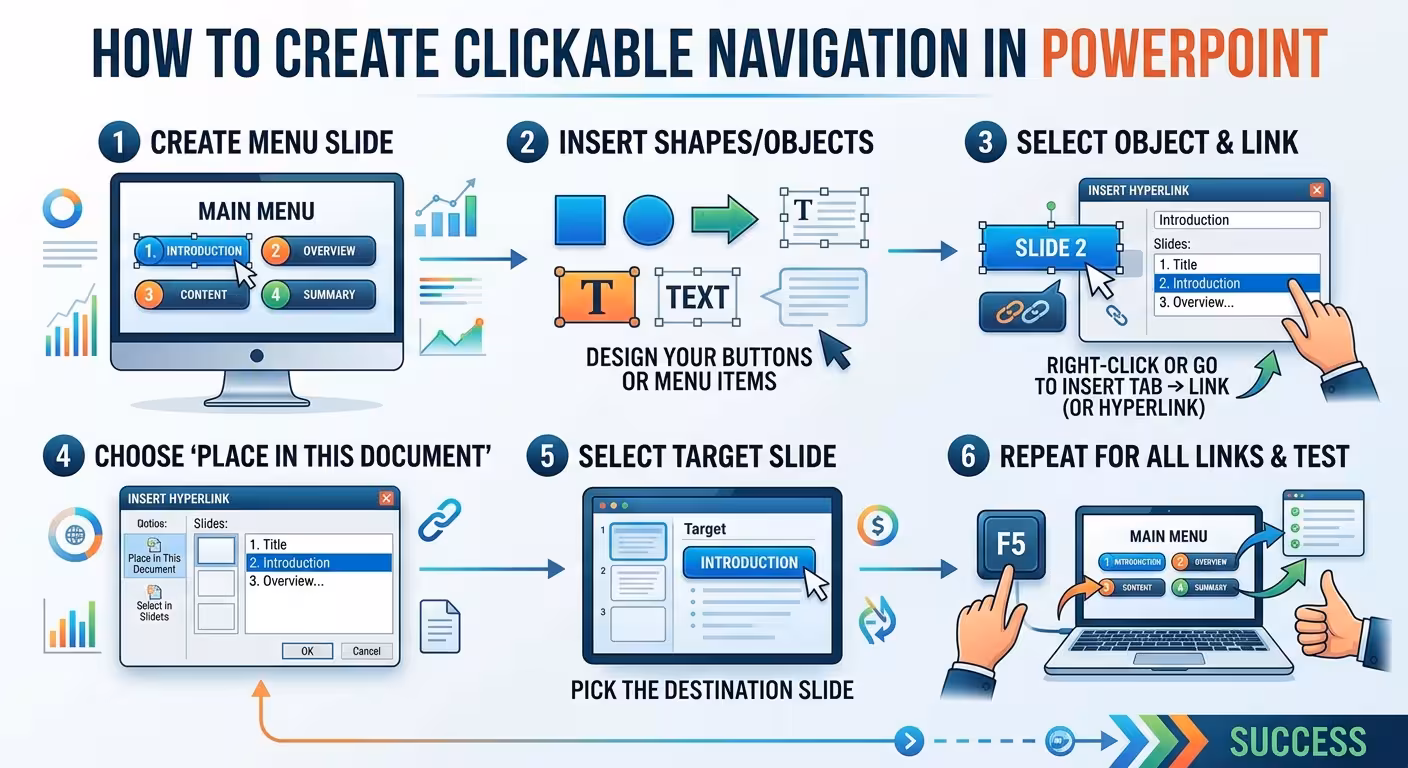 How to Create Clickable Navigation in PowerPoint