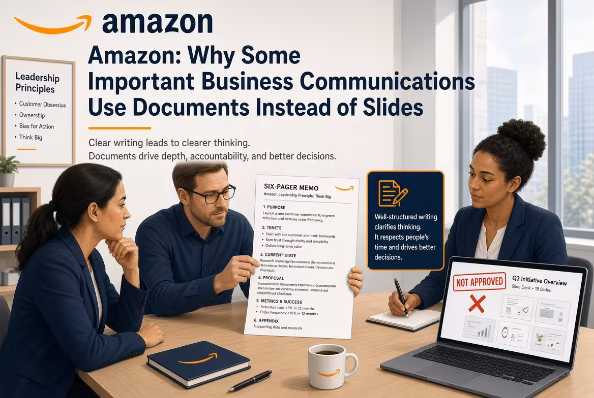 Why Some Important Business Communications Use Documents Instead of Slides