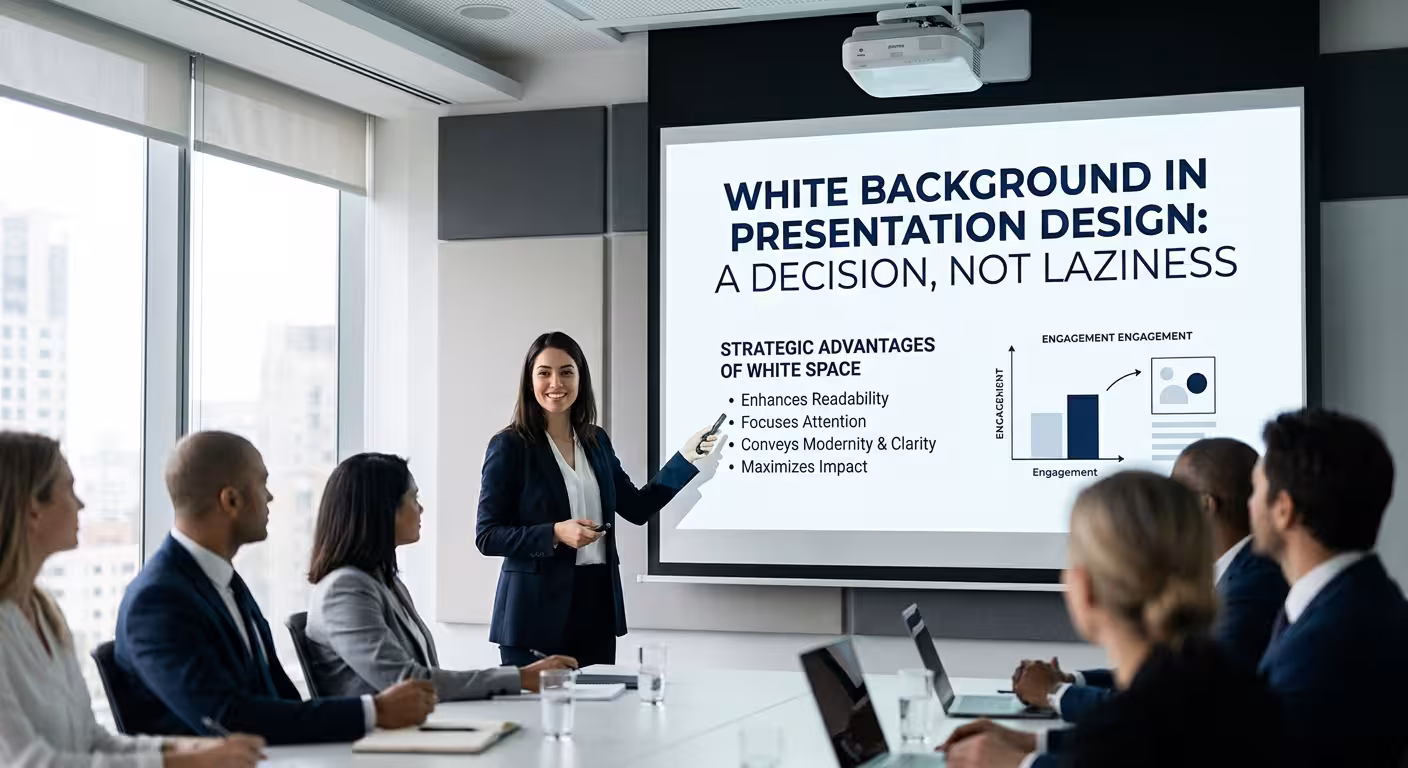 White Background in Presentation Design: A Decision, Not Laziness