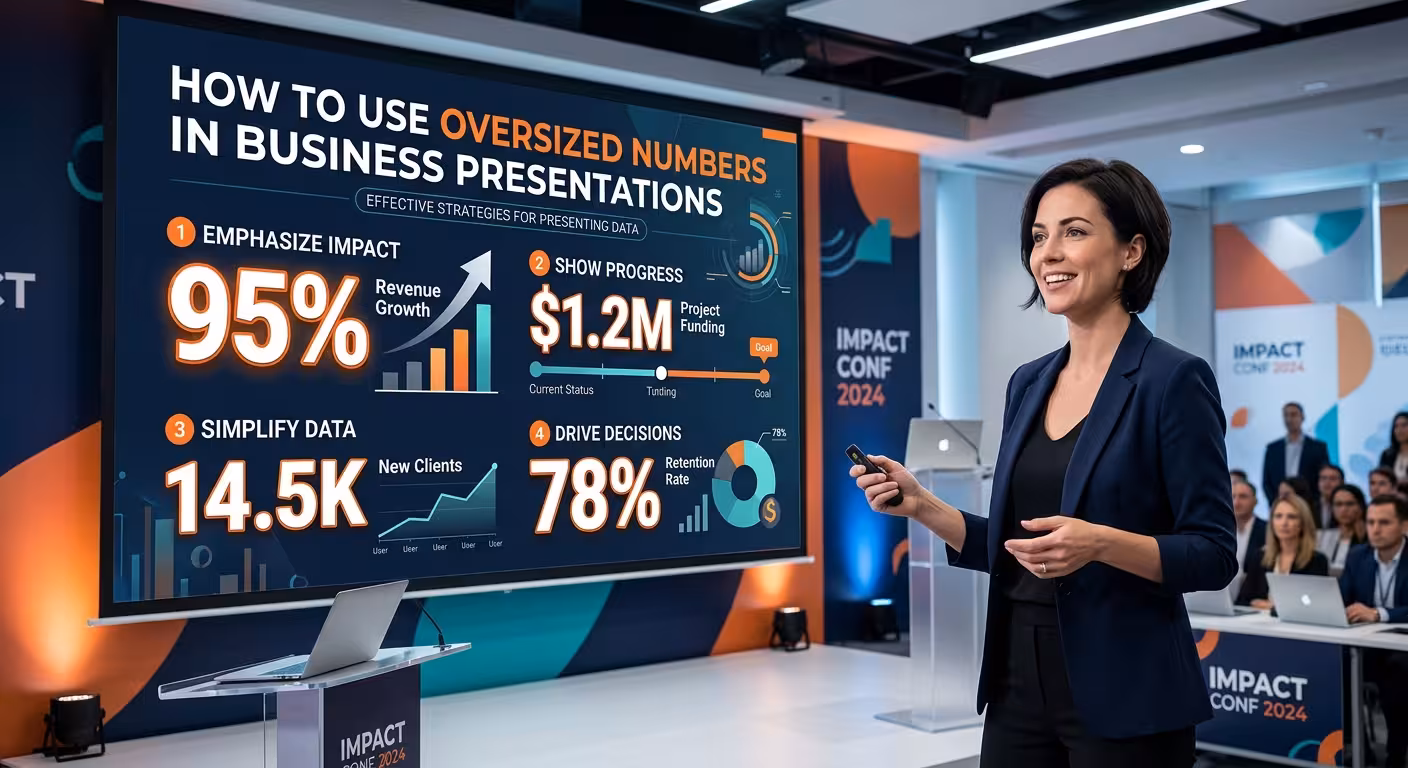 How to Use Oversized Numbers in Business Presentations