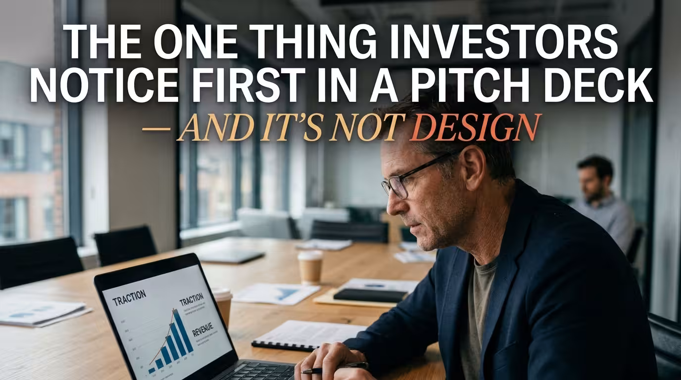 The One Thing Investors Notice First in a Pitch Deck — and It's Not Design