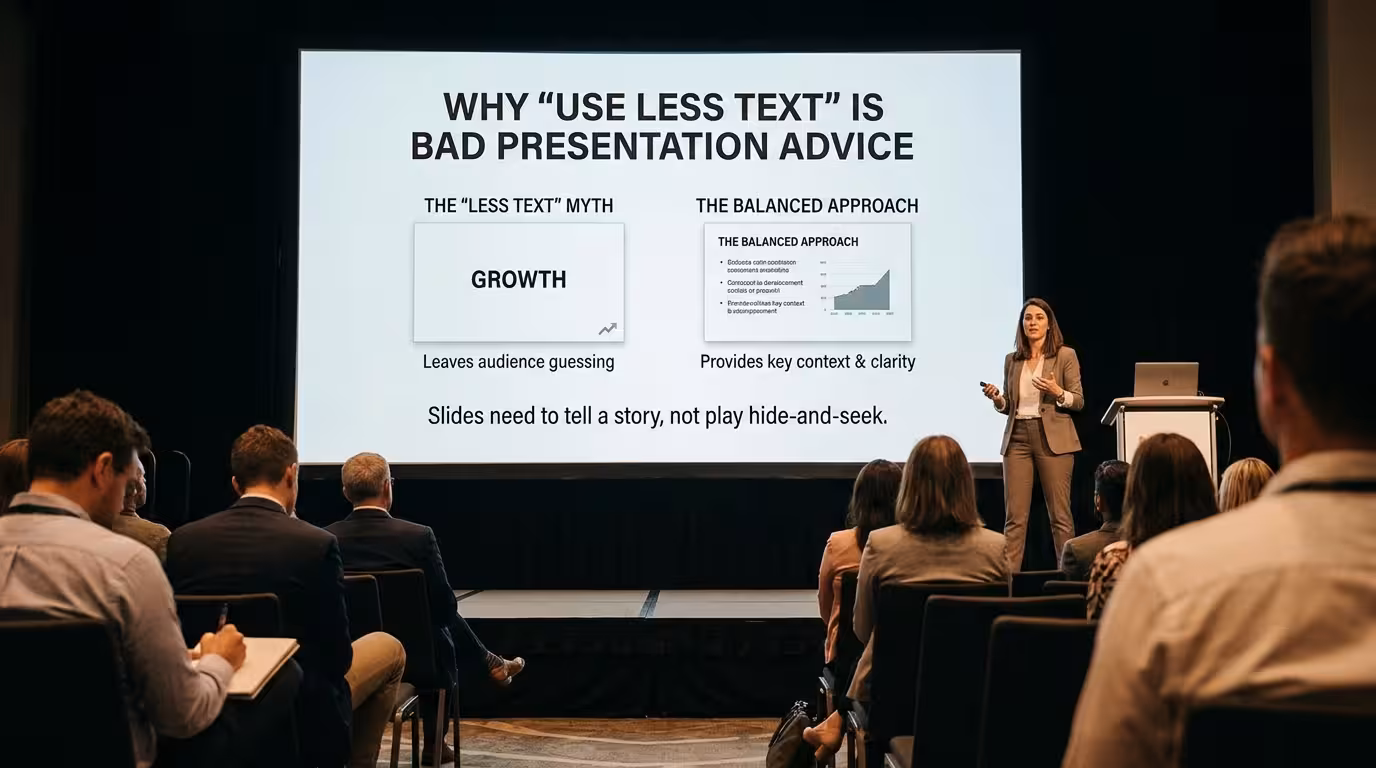 Why “Use Less Text” Is Bad Presentation Advice