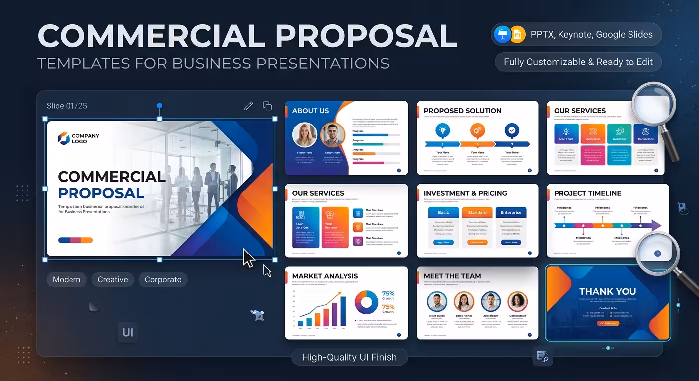 Commercial Proposal Templates for Business Presentations