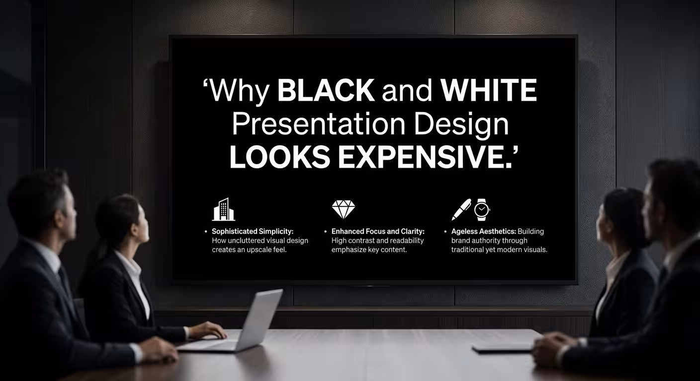 Why Black and White Presentation Design Looks Expensive