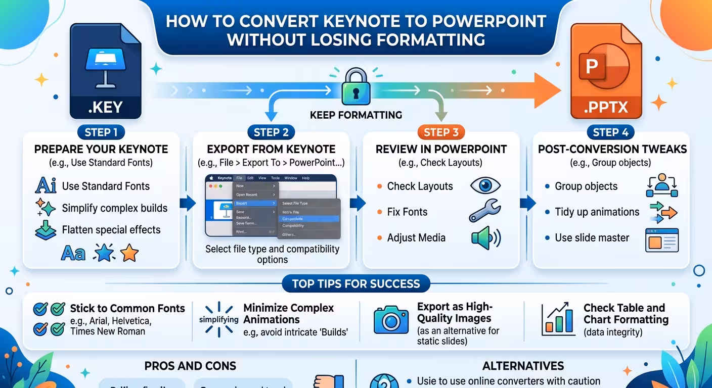 How to Convert Keynote to PowerPoint Without Losing Formatting