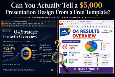 Can You Actually Tell a $5,000 Presentation Design From a Free Template?