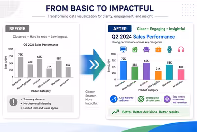 How to Design a Before and After Infographic in a Presentation