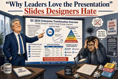 Why Leaders Love the Presentation Slides Designers Hate?