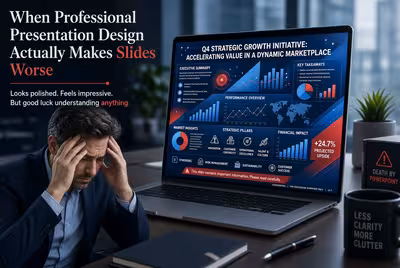 When Professional Presentation Design Makes Slides Worse