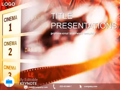 Cinematic Box Office Chart Keynote Template