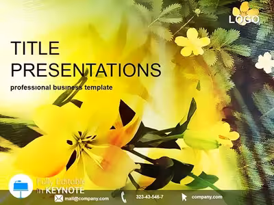Yellow Flowers Gift Floristry Keynote Template