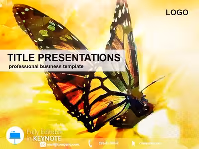 Elegant Butterfly Fly Keynote Template