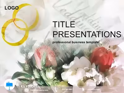 Charming Wedding Arrangement Keynote Template