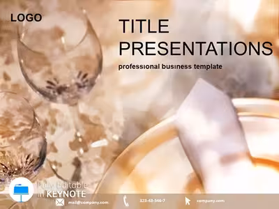 Professional Restaurant Utensils Keynote Template