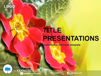 Blooming Garden Flowers Keynote Template