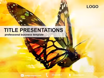 Elegant Butterfly Fly PPT Template