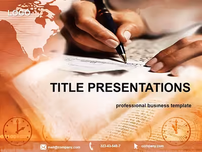 Signing PowerPoint Template: Business Presentation