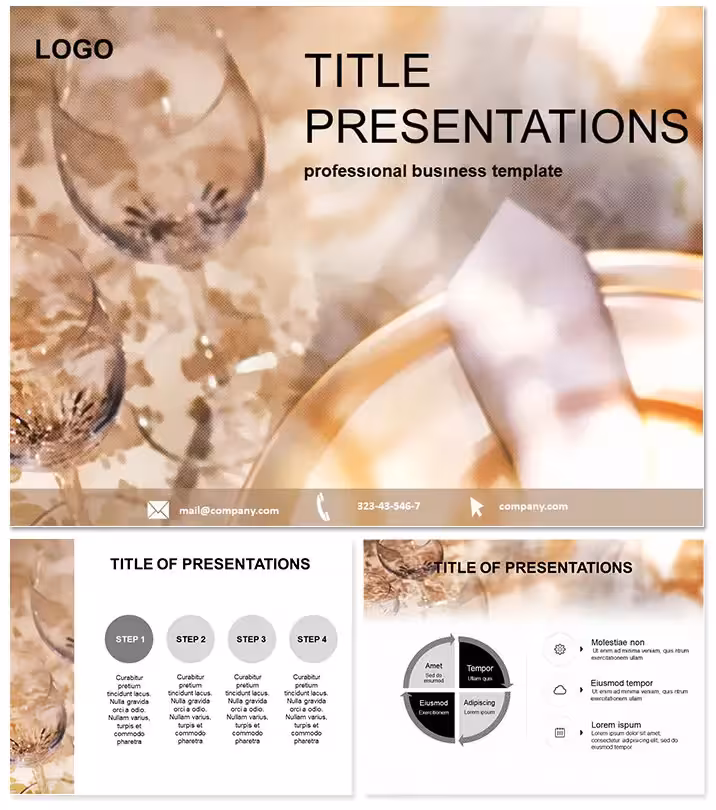 Professional Restaurant Utensils Keynote Template