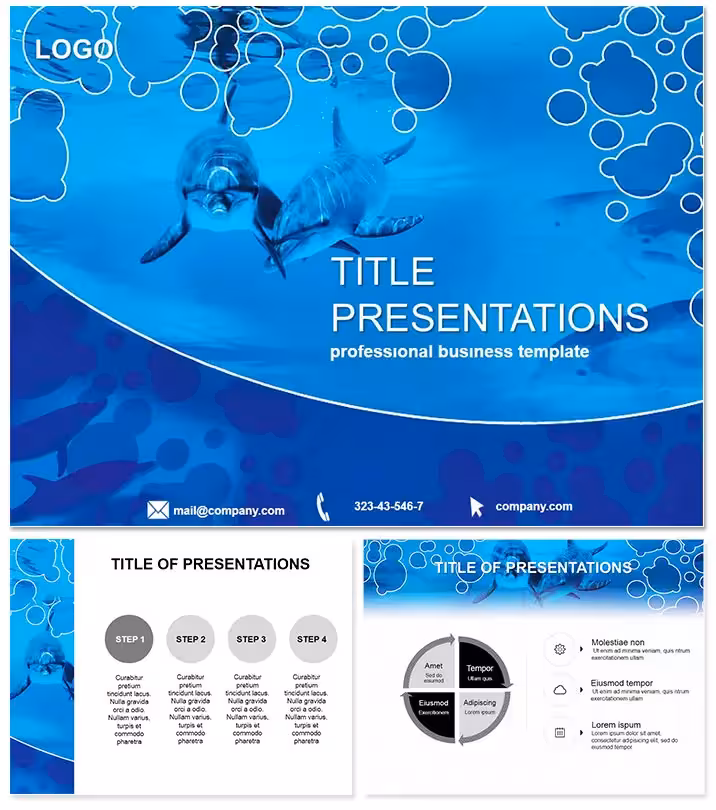Playful Friendly Dolphins Keynote Slides
