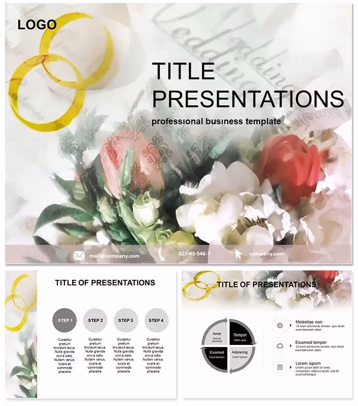 Charming Wedding Arrangement Keynote Template