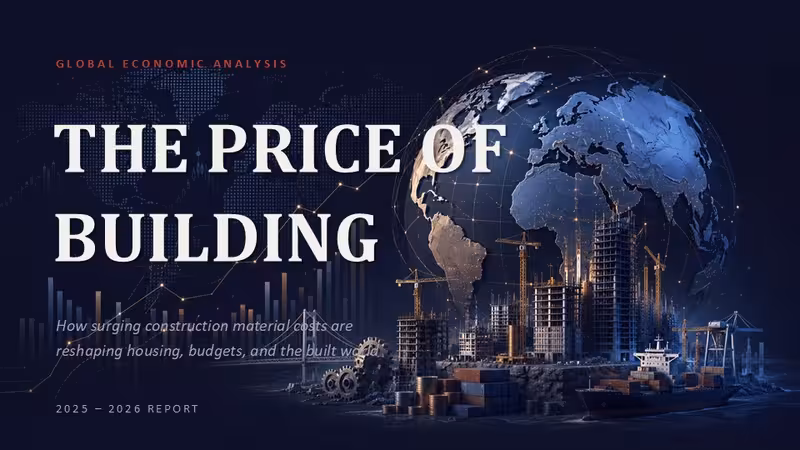Global Economic Analysis The Price Of Building PowerPoint Template with Editable Charts