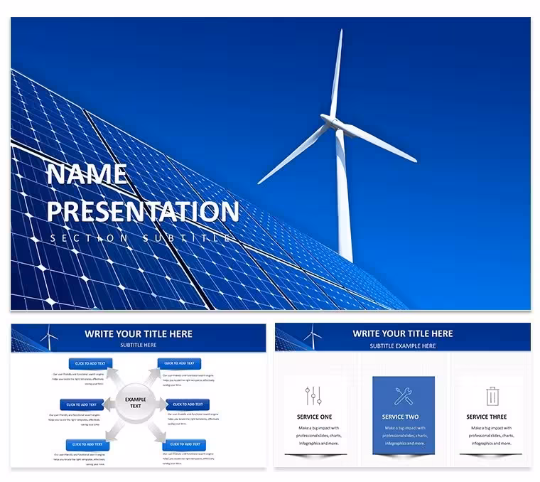 Solar & Wind Power Diagrams - Editable Keynote | ImagineLayout