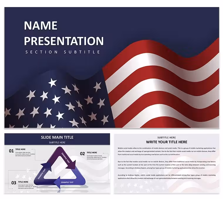 Patriotic American PowerPoint Template: Honor the Stars and Stripes