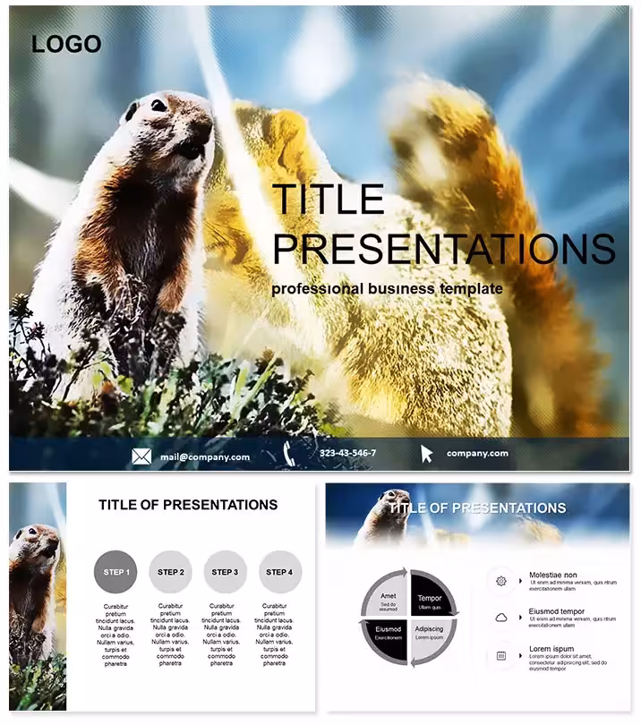 Animal Chipmunk Keynote Template