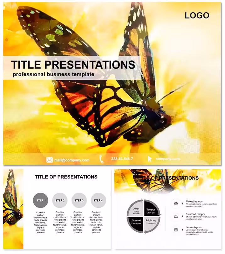 Elegant Butterfly Fly Keynote Template
