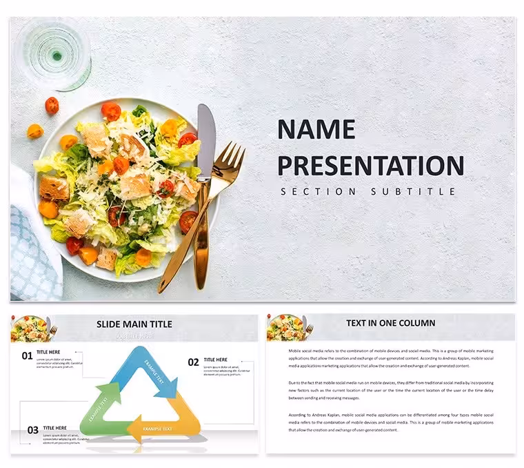 Keynote Diagrams for Trendy Foods - Editable | ImagineLayout