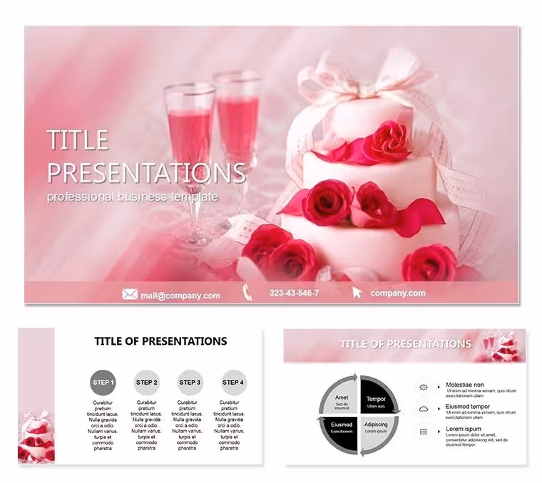 Romantic Wedding Cake Keynote Template