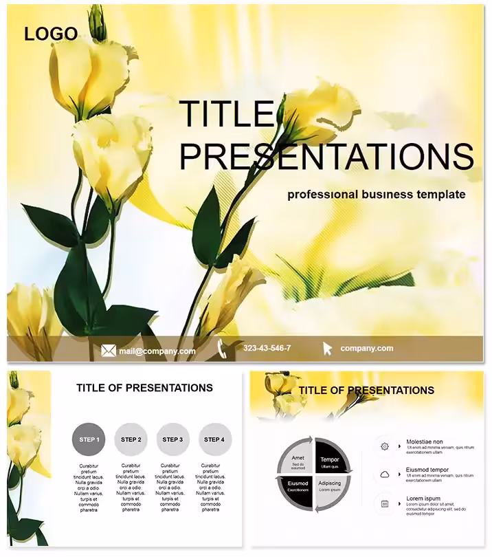 Vibrant Florist Flowers Keynote Template
