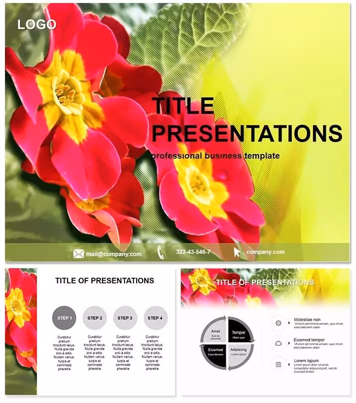 Blooming Garden Flowers Keynote Template