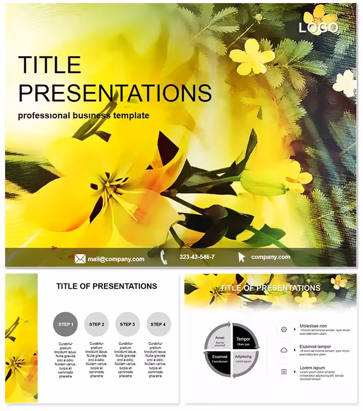 Yellow Flowers Gift Floristry Keynote Template