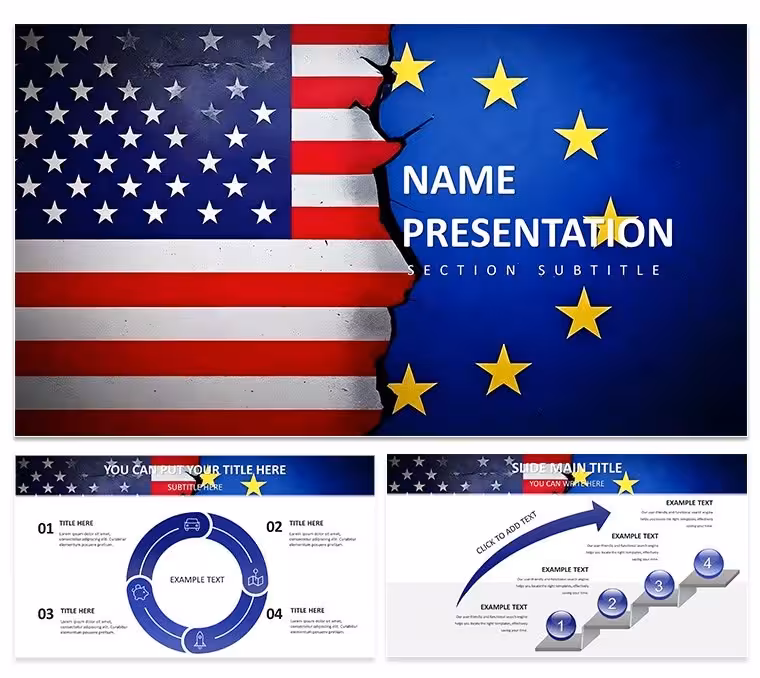 Geopolitics US-EU Keynote Diagrams - Editable Keynote | ImagineLayout