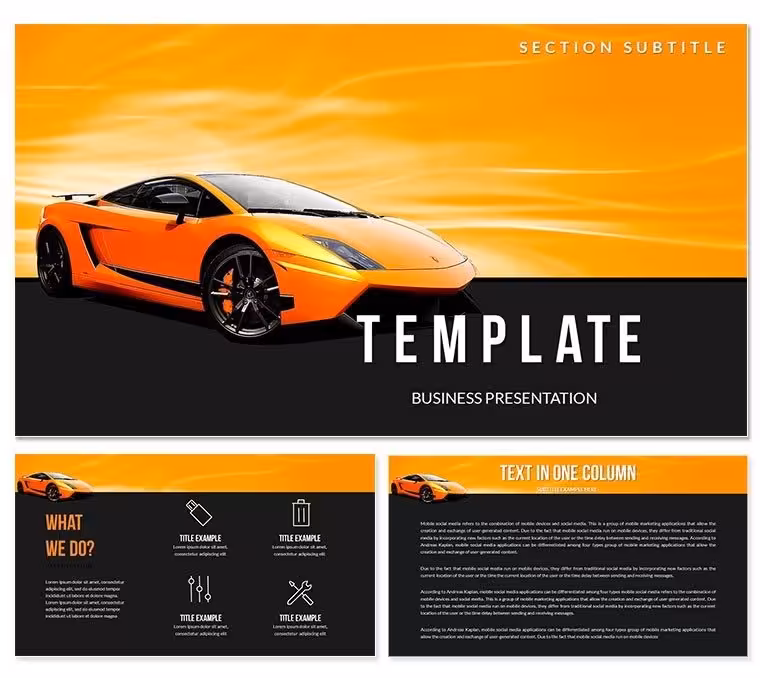 Fastest Car PowerPoint templates